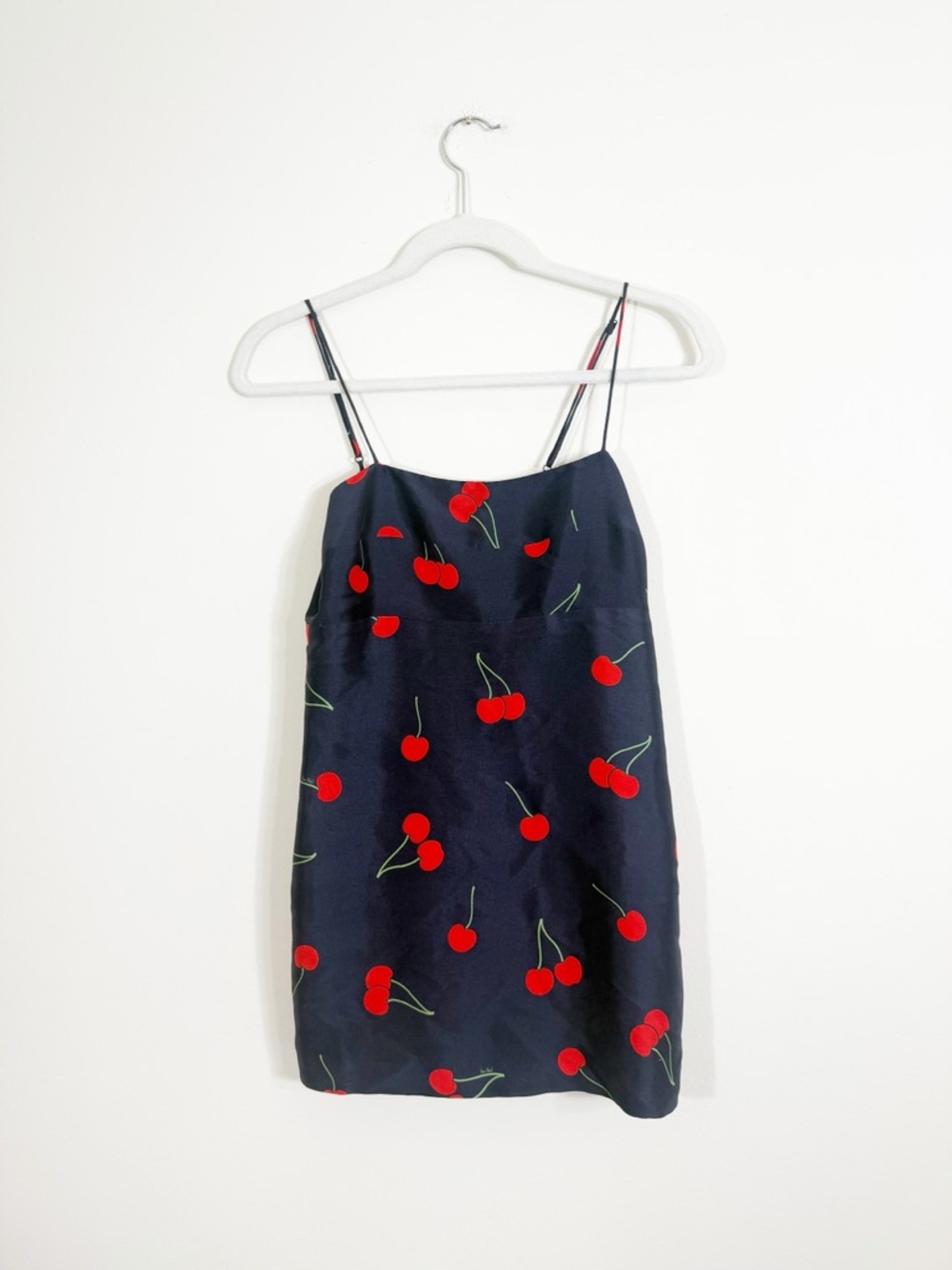 Réalisation Par Christy Mini Dress Wild Cherry 100% Silk Small - Picture 5 of 8